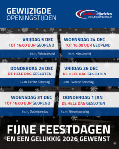 Dickhof rijwielen aangepaste openingstijden 2025